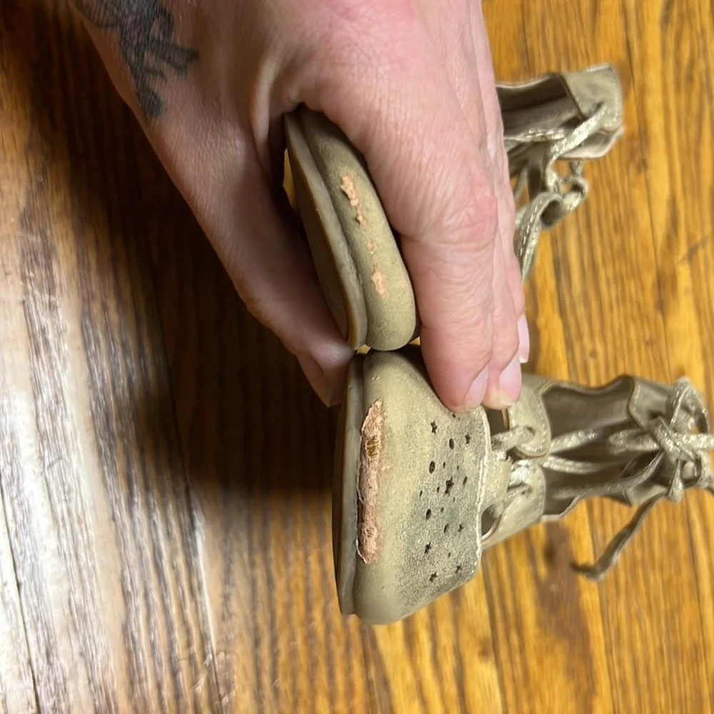 ❤️2/$15❤️5/$25❤️ CAT & JACK | Champagne lace up flats/shoes